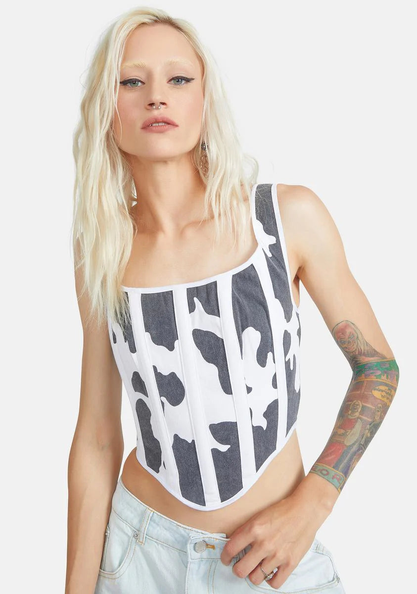Cow Karter Corset Top