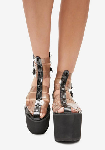 Black Pest Platform Sandals