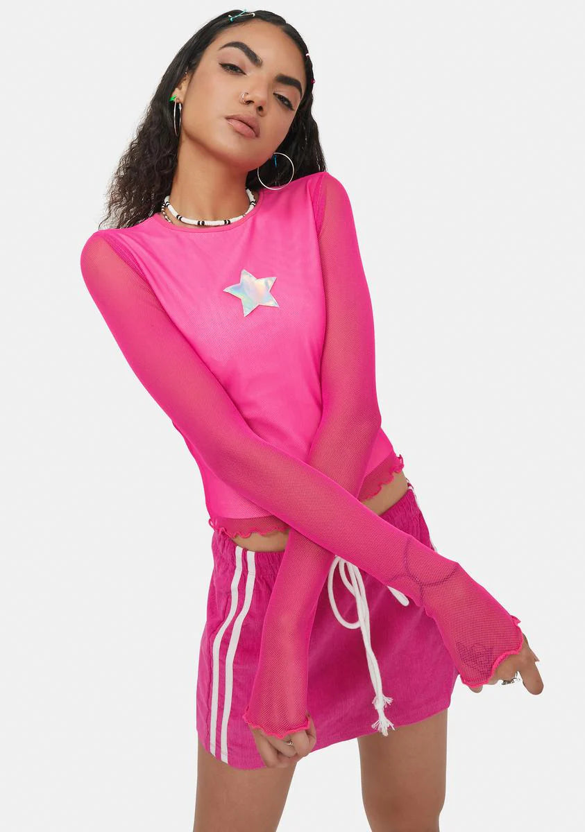 Sweet Stargazer Mesh Top