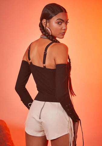 Take My Lead Off The Shoulder Top