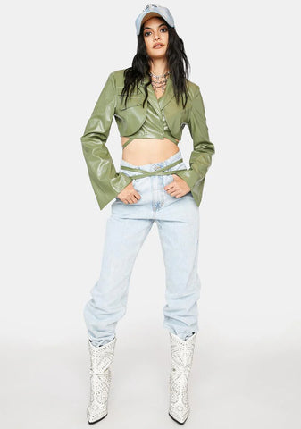 Dank Good Ish Vegan Leather Blazer