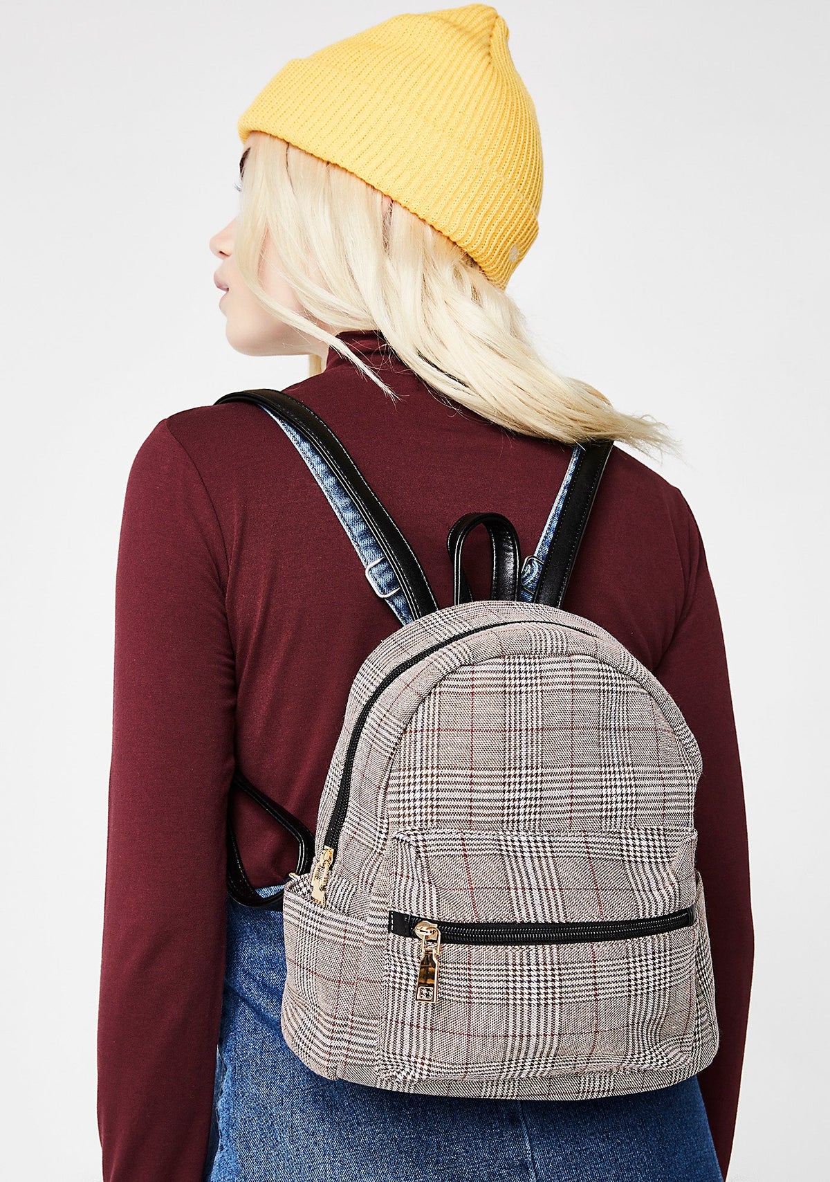 Skippin' Class Plaid Backpack