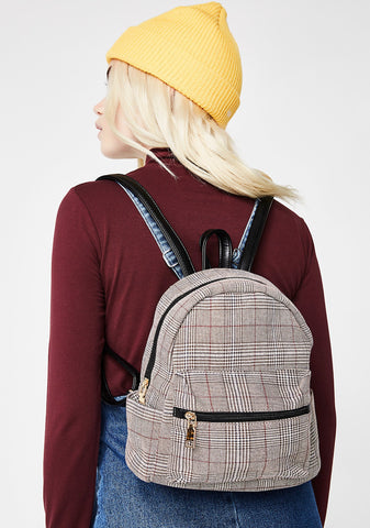 Skippin' Class Plaid Backpack