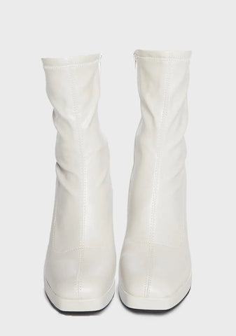 Quiet Approach Heeled Sock Boots