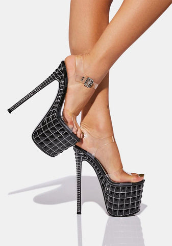 All Over Me Stud Platform Heels