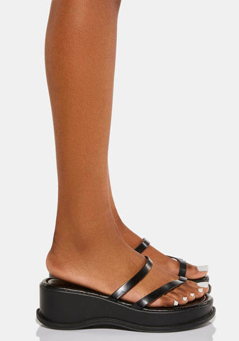 Late Hard To See Platform Sandals