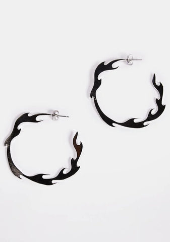 Through The Fire Hoop Earrings