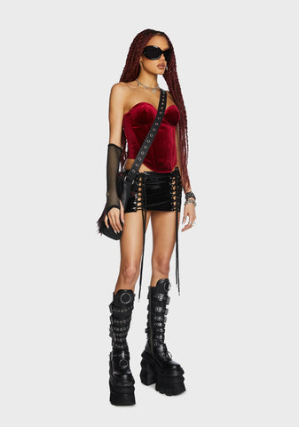 Bloodlust Velvet Corset Top