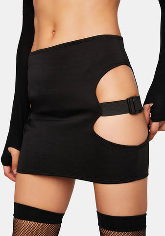Neoprene Cut-Out Mini Skirt
