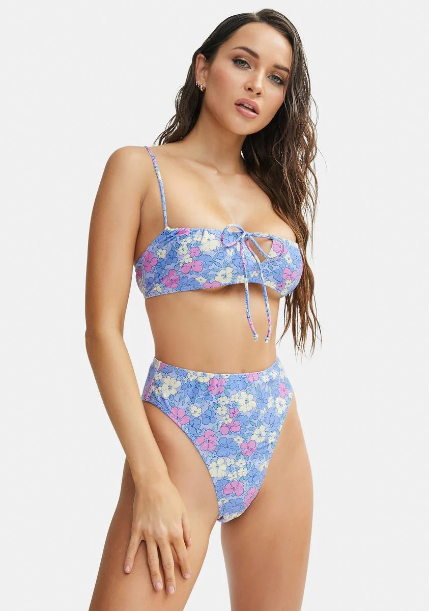 Pastel Floral Liana Bikini Top