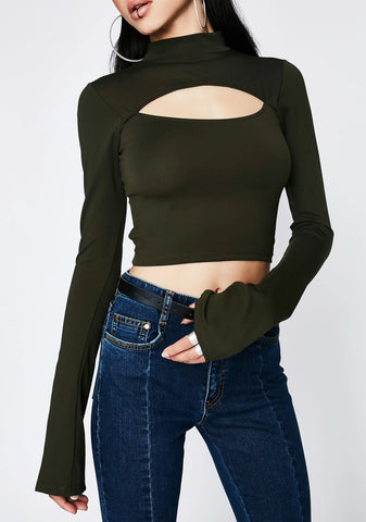 Army Lucky Streak Cut-Out Top