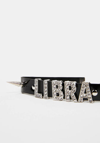 All About Libra Spiked Choker