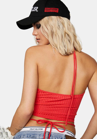 Coral Cool Kid Halter Top