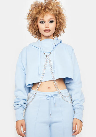 Cool Icy N' Dangerous Rhinestone Chain Hoodie