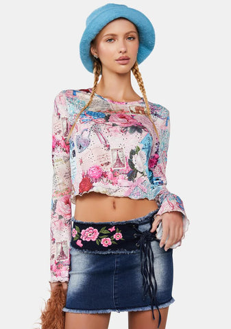 Cobblestone Strolls Mini Skirt