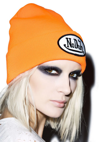 No Duh Beanie - Orange