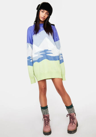 Lost In The Frost Intarsia Sweater