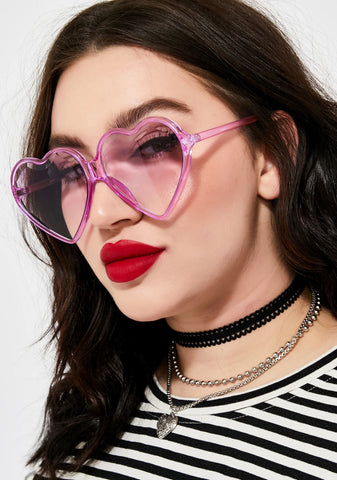Purp Love Visionz Heart Sunglasses