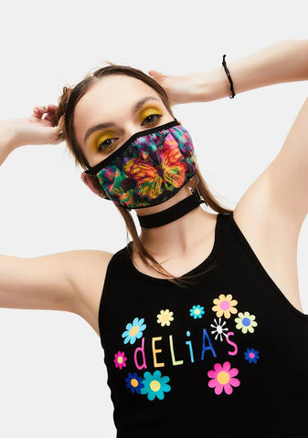 Social Butterfly Tie Dye Face Mask
