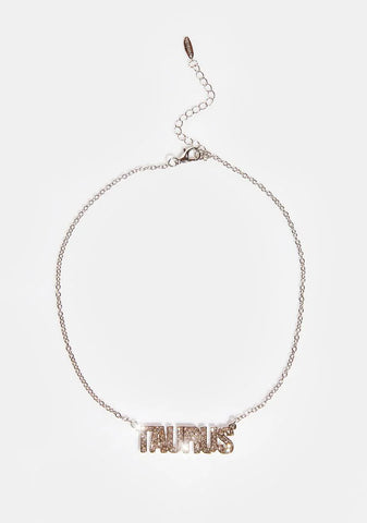 Truth About Taurus Rhinestone Necklace
