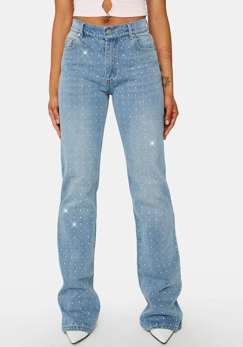 Sparkling In Love Rhinestone Jeans