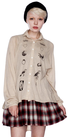 Fate Sunday Button Down Shirt - White