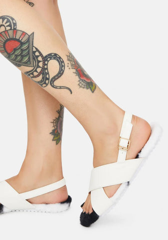 Icy It's All Good Fuzzy Sandals