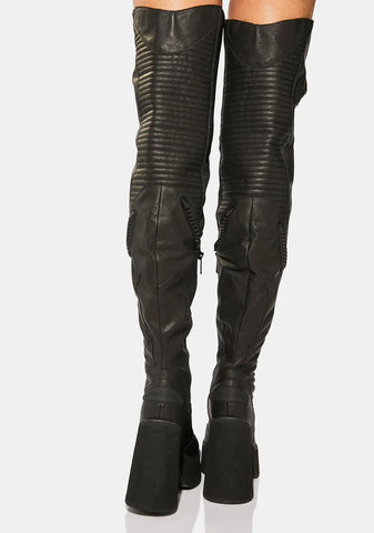 Plateau Over Knee Boots