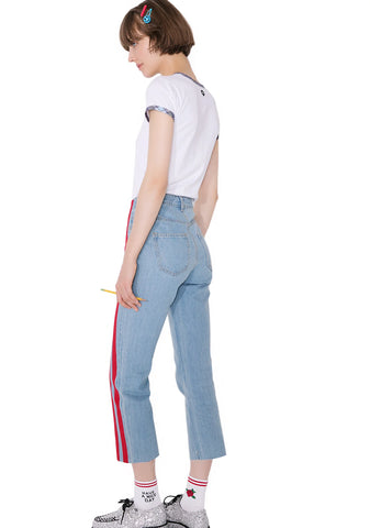 Speed Racer Striped Jeans
