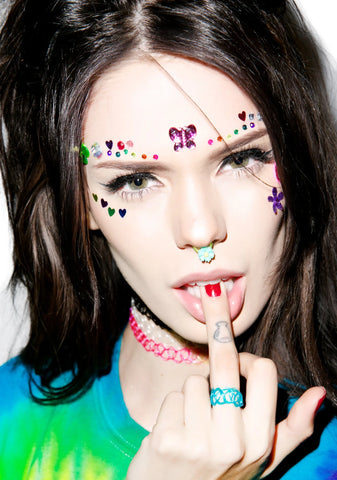 Vending Machine Tattoo Ring - Light Blue