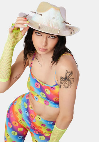 Down To Ride Holographic Cowboy Hat