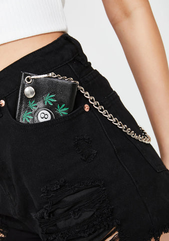 Weed & 8 Ball Chain Wallet