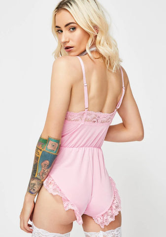 Sweet Cream Lace Romper