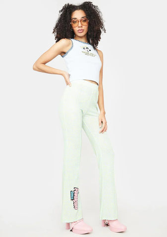 X Powerpuff Girls Leopard Print Flare Pants