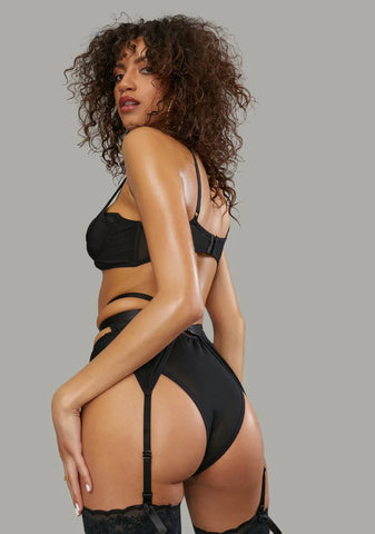 Deep Divin' Mesh Knit Lingerie Set