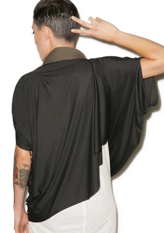 Empire Cowl Neck Tank - Dark Green