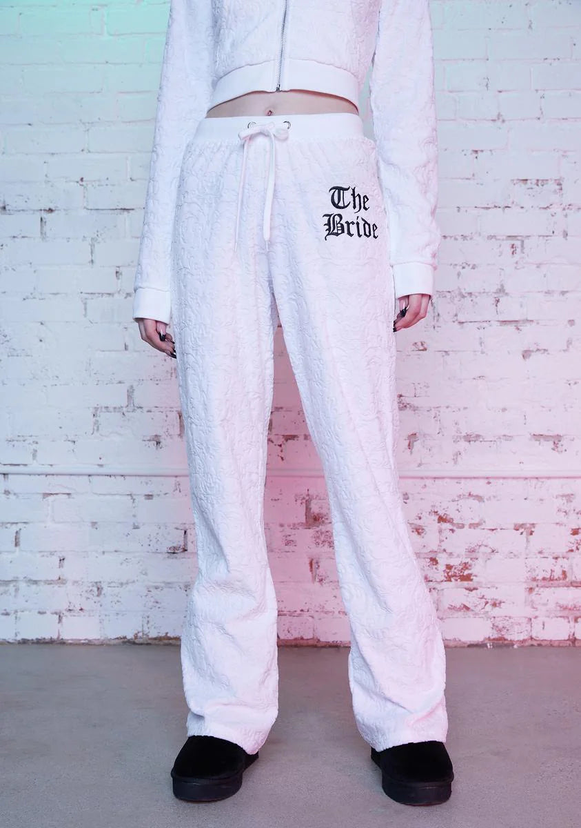 Death Do Us Part Velour Track Pants