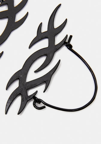 Tell It 2 Me Tattoo Hoop Earrings