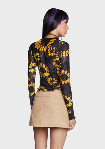 Slice Of Sunshine Mesh Top