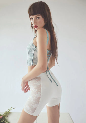 Ivory Leave It Behind Garter Shorts