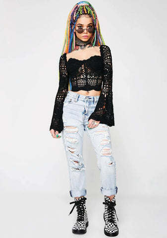 Wild Child Crochet Bustier Top