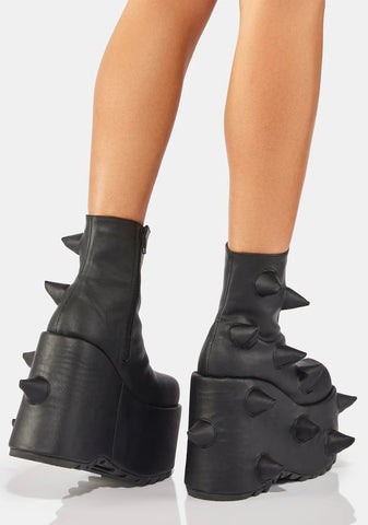 Slay-77 Spiked Platform Boots