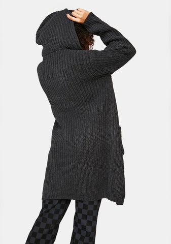 Misty Morning Blush Long Knit Cardigan