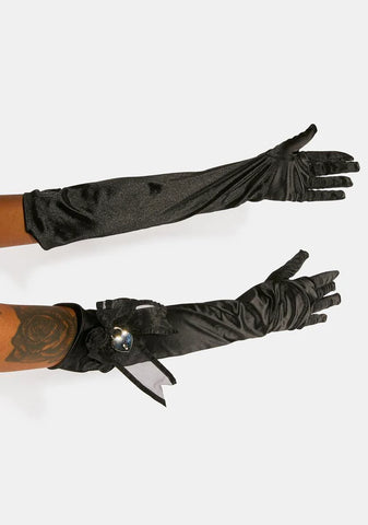 Night Fancy Deluxe Satin Gloves