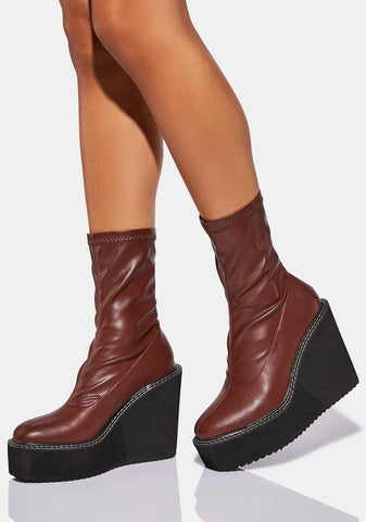 Cocoa Newest Issue Wedge Ankle Boots