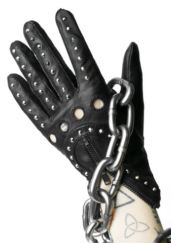 Studded Key Hole Gloves