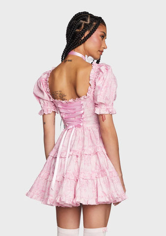 Wink For Me Babydoll Dress - Pink