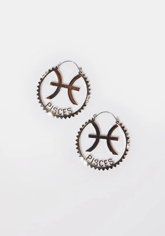 Reppin' Pisces Hoop Earrings