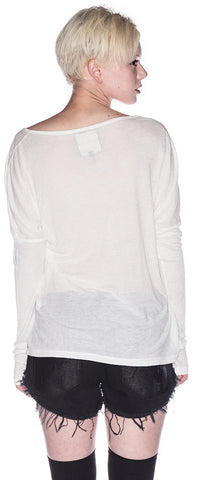 Slinky Grandpa Jersey Top - White