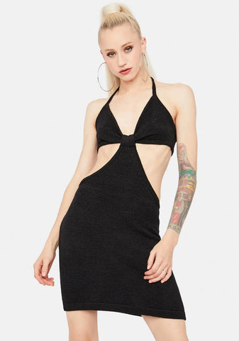 Noir Lost In The Crowd Cut Out Mini Dress